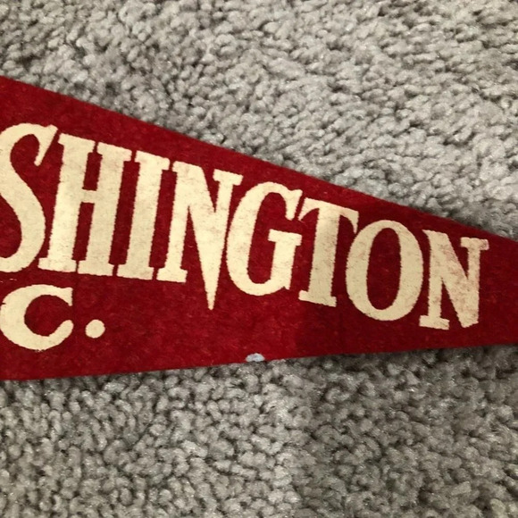 1950 Antique Washington DC Pennant Flag 17" - Picture 2 of 8